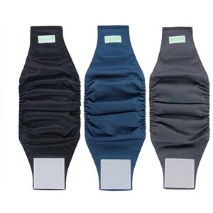 Wegreeco Washable Male Dog Belly Band (Stylish Pattern) - Pack of 3 -